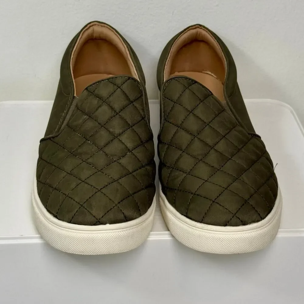 A New Day Reese Quilted Slip-On Sneakers Green Size 8